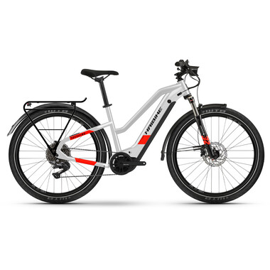 Bicicleta de senderismo eléctrica HAIBIKE TREKKING 7 TRAPEZ Gris/Rojo 2023 0